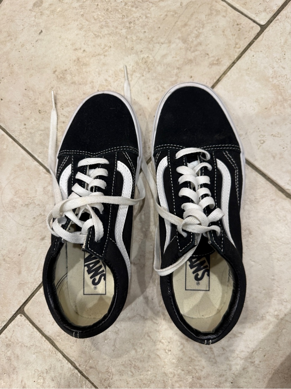Vans Black and White Old Skool Skate Sneakers